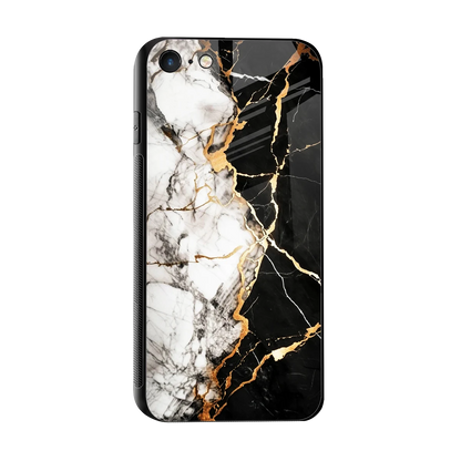 Gilded Marble sleek iphone 7 cover with tempered glass back and TPU edges