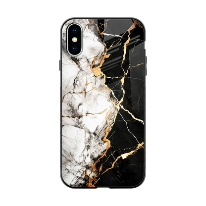 Gilded Marble back phone cover | glass case for iphone x