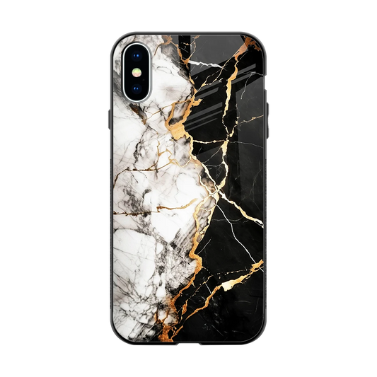 Gilded Marble back phone cover | glass case for iphone x