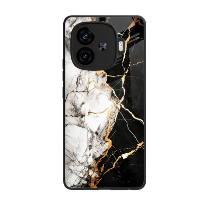 Gilded Marble back phone cover | glass case for iqoo neo 10r 5g