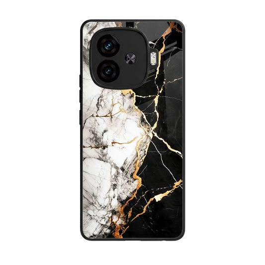 Gilded Marble back phone cover | glass case for iqoo neo 10r 5g