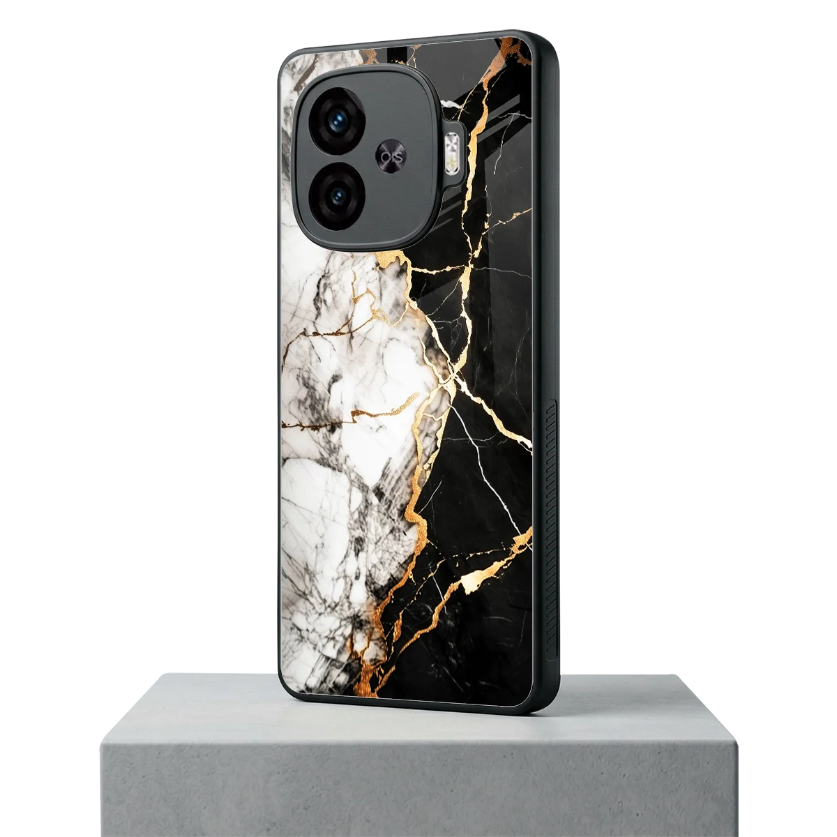 Gilded Marble iqoo neo 10r 5g mobile cover | shockproof glass phone case