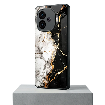 Gilded Marble iqoo neo 10r 5g mobile cover | shockproof glass phone case