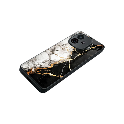 Gilded Marble stylish phone case for iqoo neo 10r 5g | glossy glass and slim fit