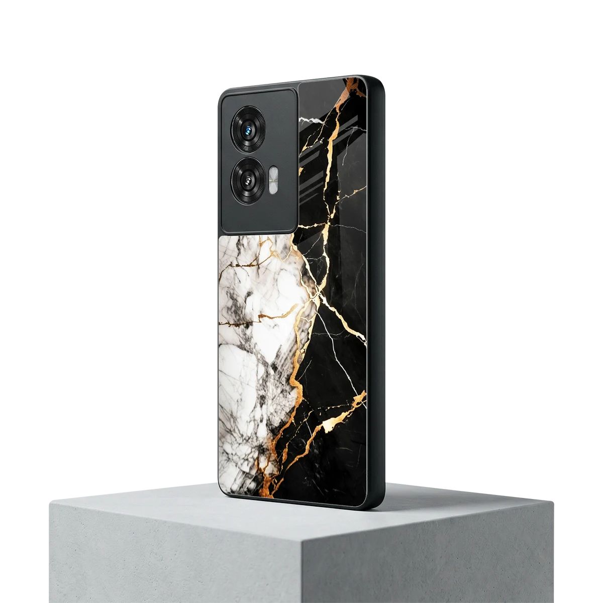 Gilded Marble motorola edge 50 fusion mobile cover | shockproof glass phone case