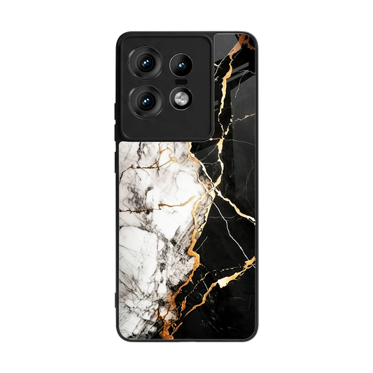 Gilded Marble back phone cover | glass case for motorola edge 50 pro