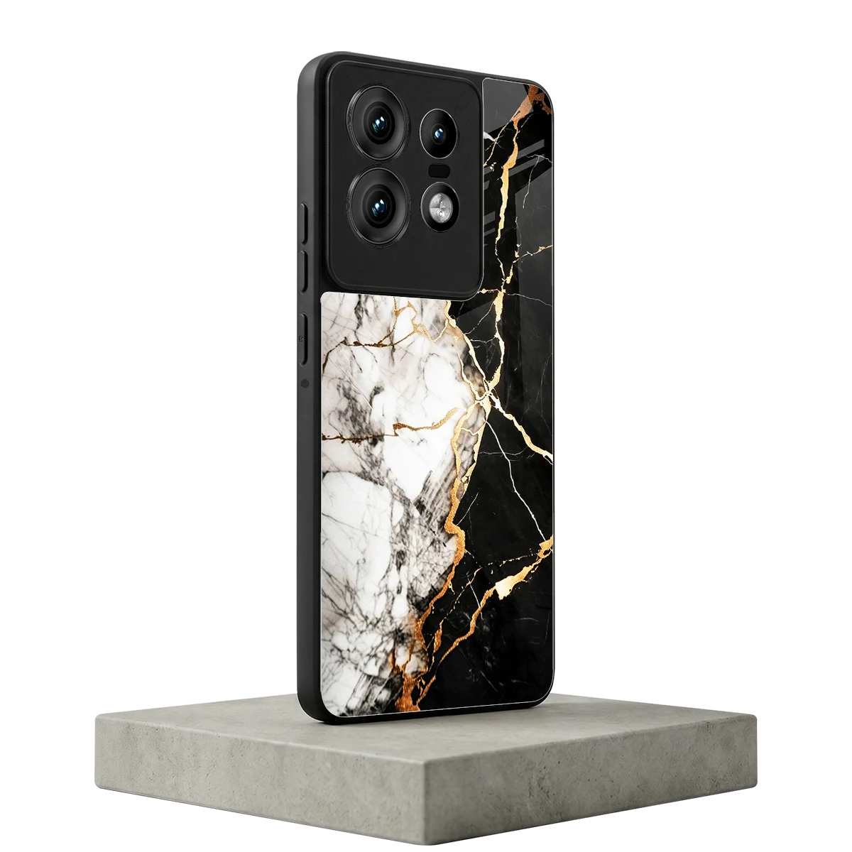 Gilded Marble motorola edge 50 pro mobile cover | shockproof glass phone case