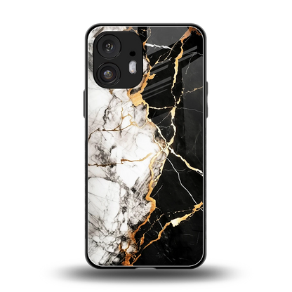 Gilded Marble back phone cover | glass case for nothing phone 2
