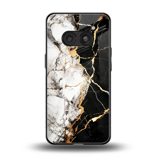 Gilded Marble back phone cover | glass case for nothing phone 2a