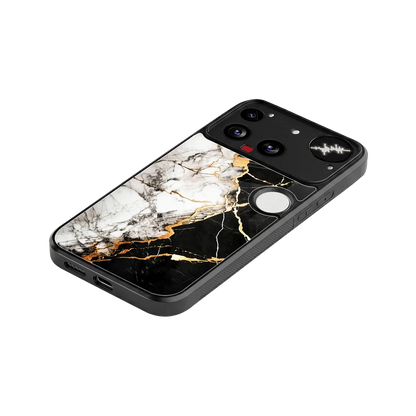 Gilded Marble stylish phone case for nothing phone 3 | glossy glass and slim fit