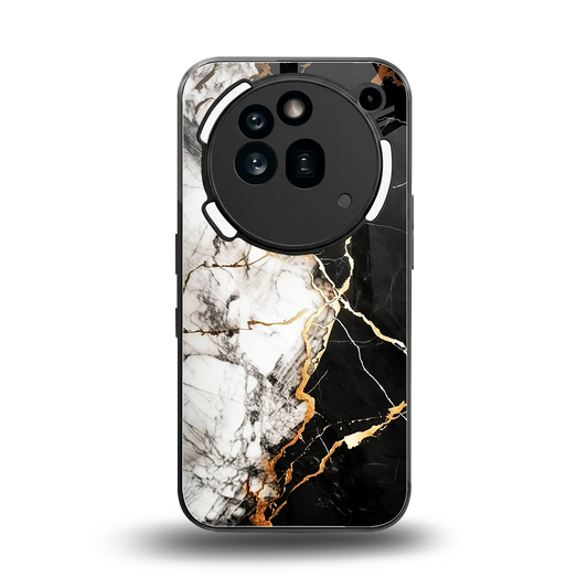 Gilded Marble back phone cover | glass case for nothing phone 3a pro