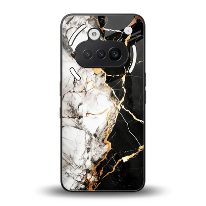 Gilded Marble back phone cover | glass case for nothing phone 3a