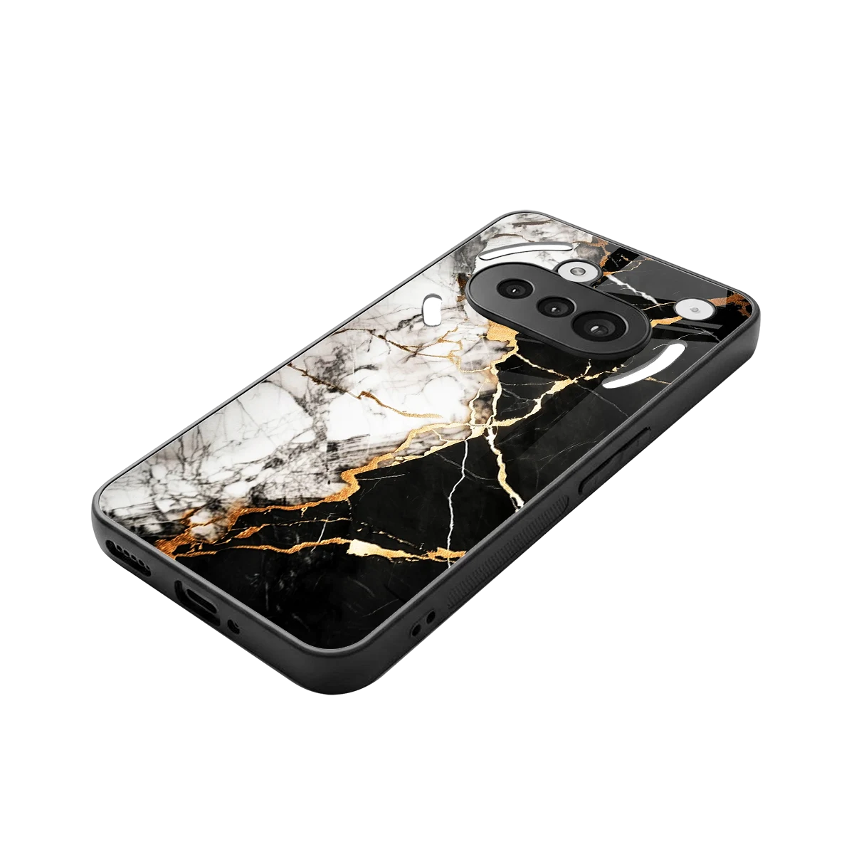 Gilded Marble stylish phone case for nothing phone 3a | glossy glass and slim fit