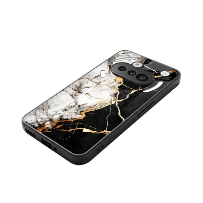 Gilded Marble stylish phone case for nothing phone 3a | glossy glass and slim fit