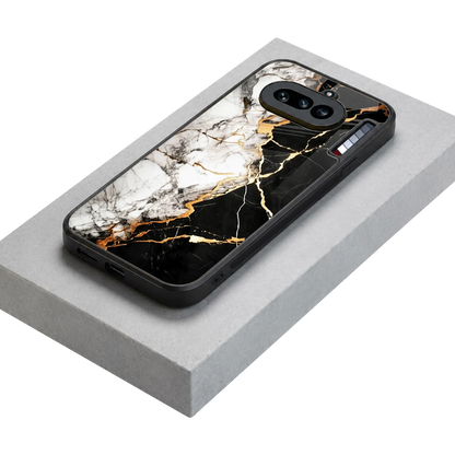 Gilded Marble stylish phone case for nothing phone 4a | glossy glass and slim fit