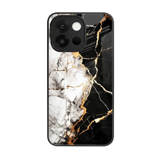 Gilded Marble back phone cover | glass case for oneplus 13s