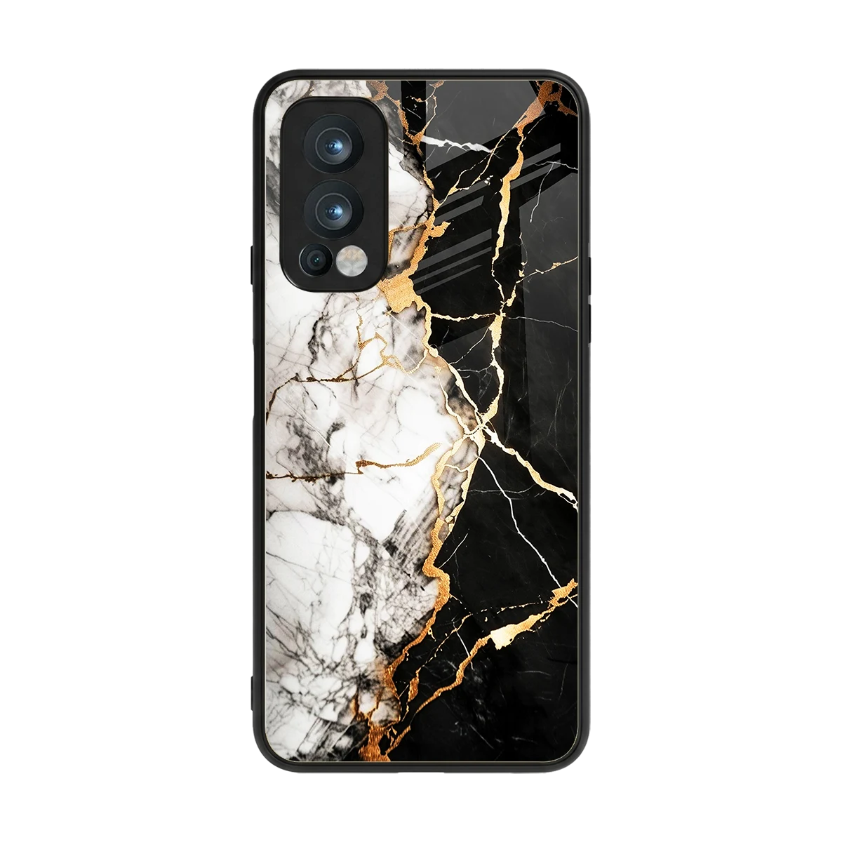 Gilded Marble back phone cover | glass case for oneplus nord 2