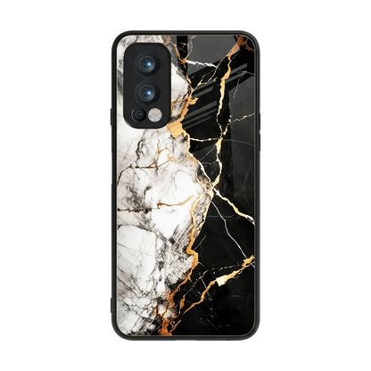 Gilded Marble back phone cover | glass case for oneplus nord 2