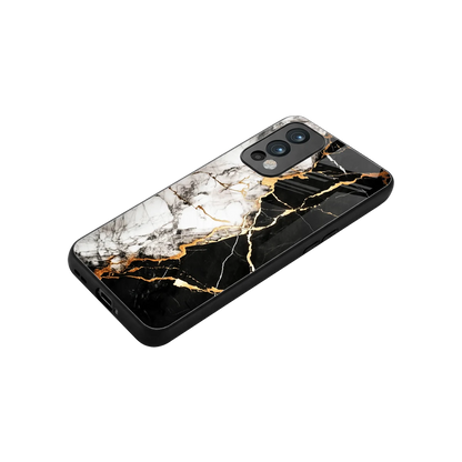 Gilded Marble stylish phone case for oneplus nord 2 | glossy glass and slim fit