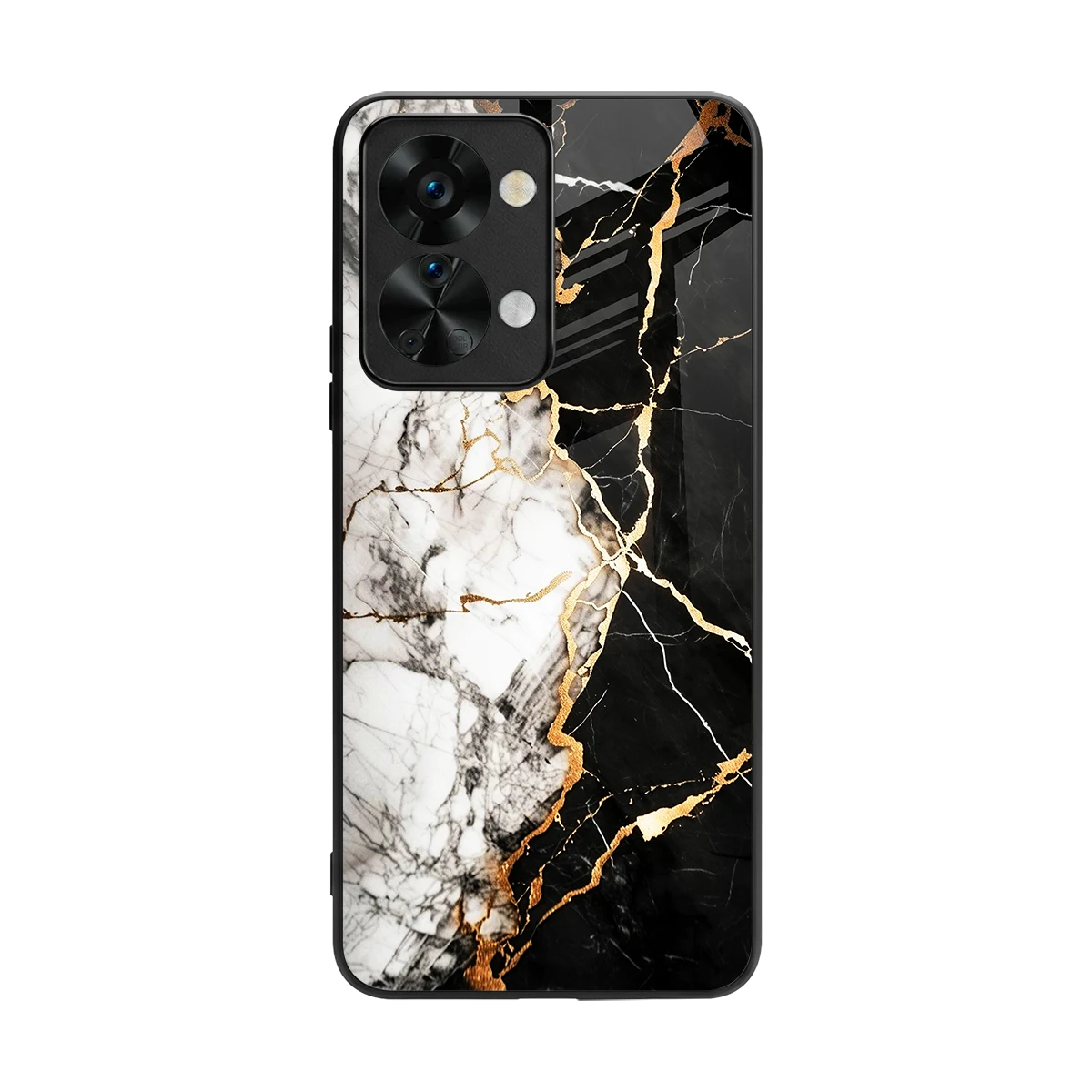 Gilded Marble back phone cover | glass case for oneplus nord 2t