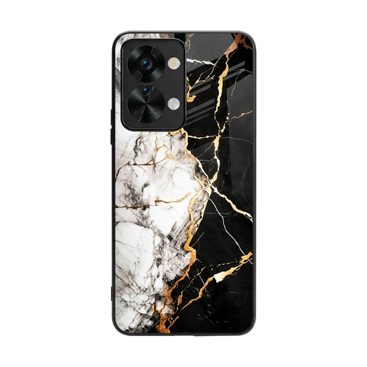 Gilded Marble back phone cover | glass case for oneplus nord 2t