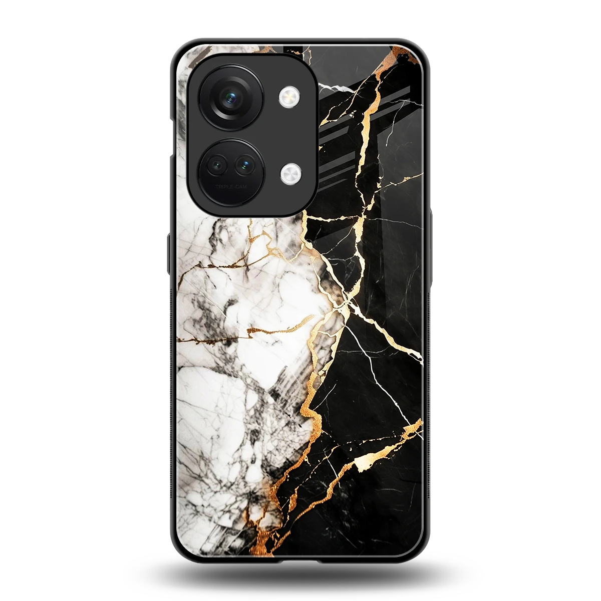 Gilded Marble back phone cover | glass case for oneplus nord 3