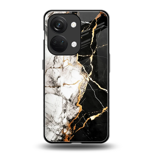 Gilded Marble back phone cover | glass case for oneplus nord 3