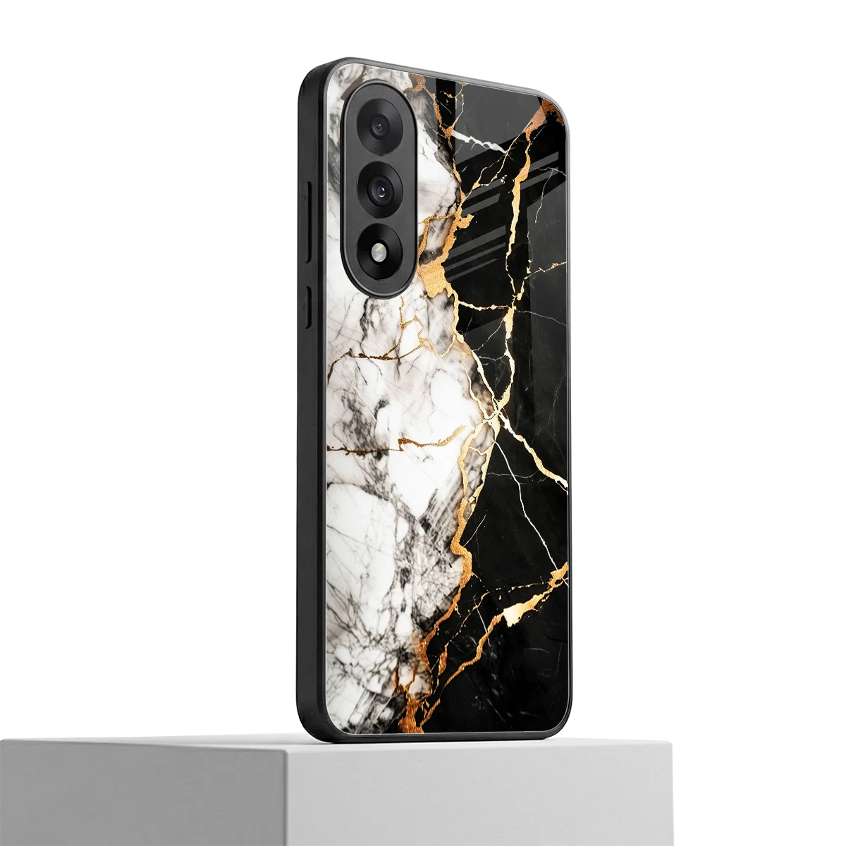 Gilded Marble oneplus nord 5 mobile cover | shockproof glass phone case