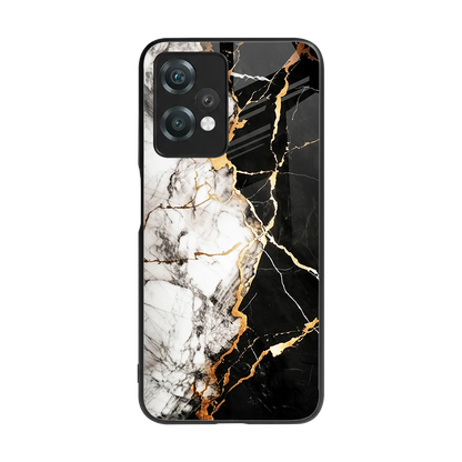 Gilded Marble back phone cover | glass case for oneplus nord ce 2 lite