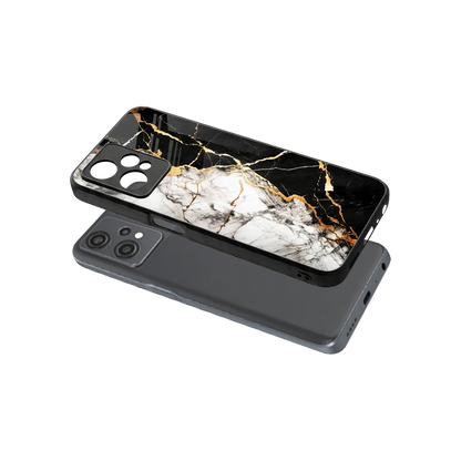 Gilded Marble sleek oneplus nord ce 2 lite cover with tempered glass back and TPU edges