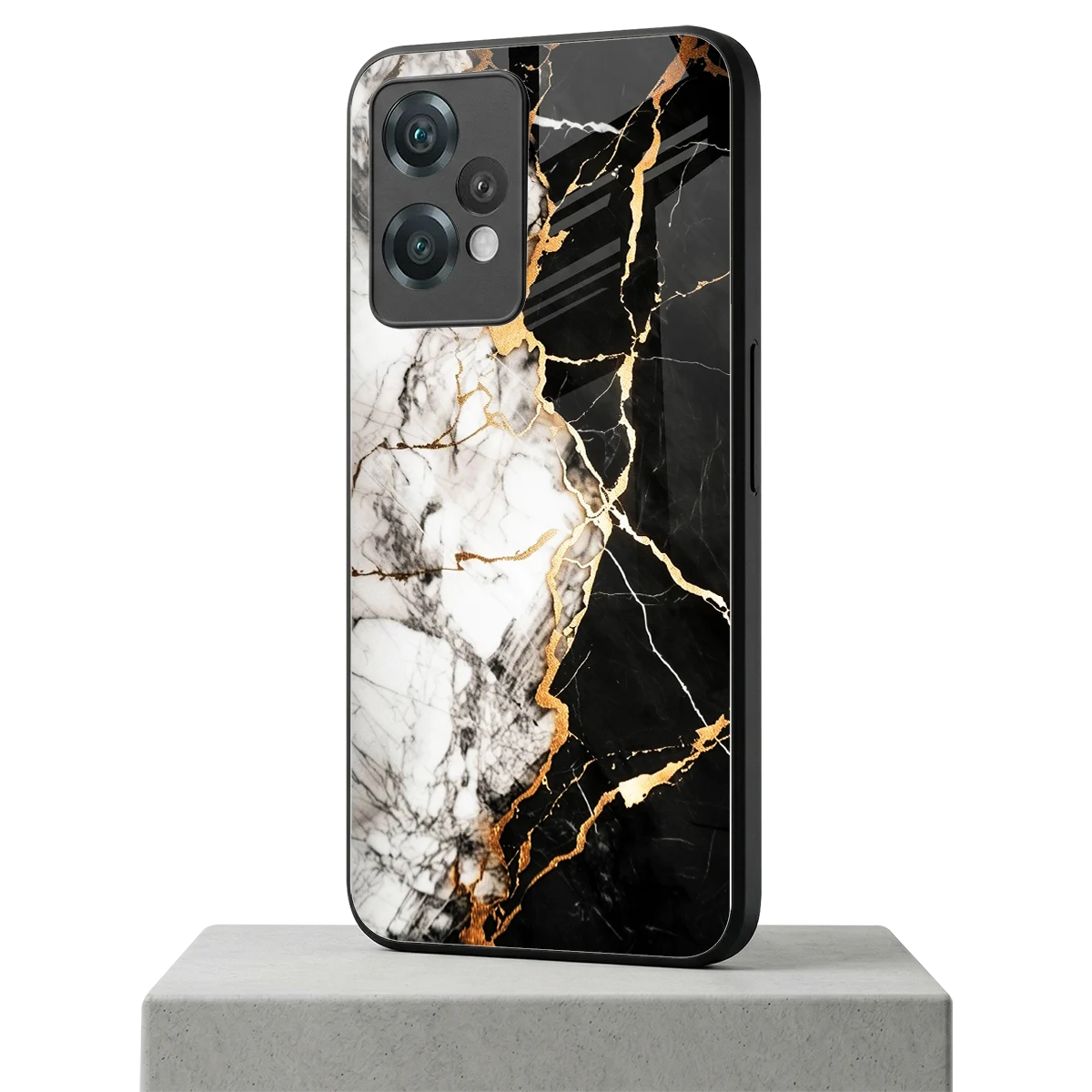 Gilded Marble oneplus nord ce 2 lite mobile cover | shockproof glass phone case
