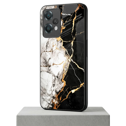 Gilded Marble oneplus nord ce 2 lite mobile cover | shockproof glass phone case