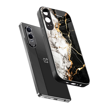 Gilded Marble sleek oneplus nord ce 4 lite cover with tempered glass back and TPU edges