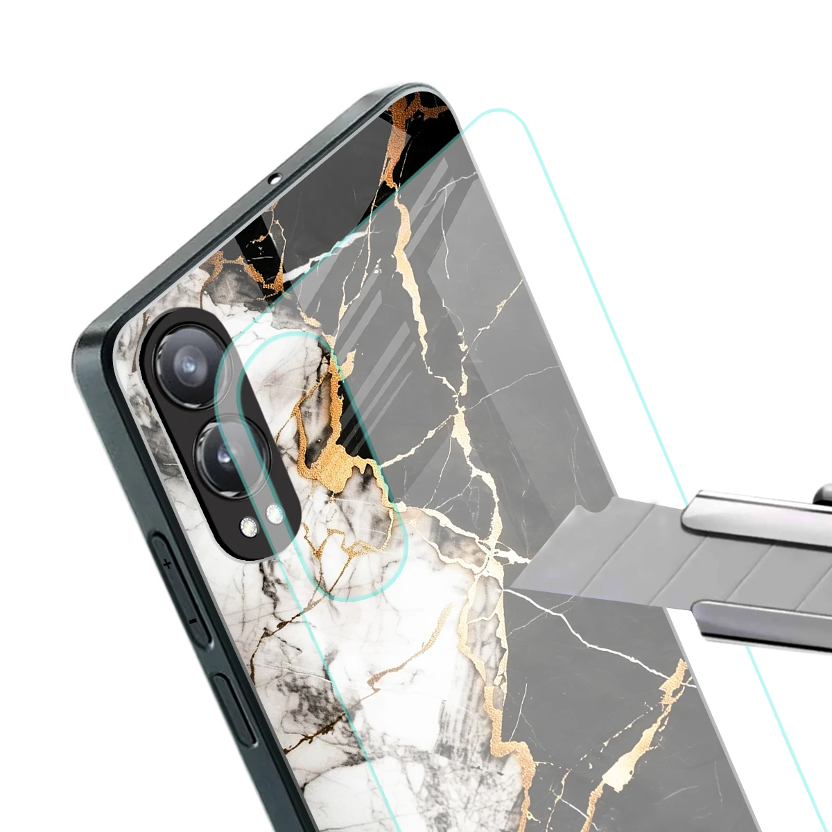 Gilded Marble stylish phone case for oneplus nord ce 4 lite | glossy glass and slim fit