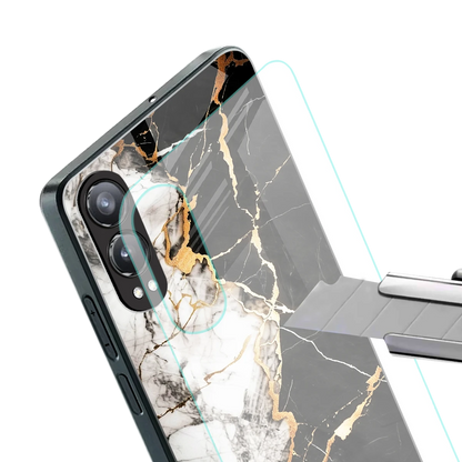Gilded Marble stylish phone case for oneplus nord ce 4 lite | glossy glass and slim fit