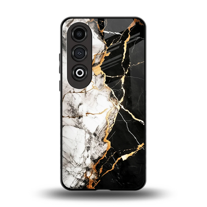 Gilded Marble back phone cover | glass case for oneplus nord ce 4