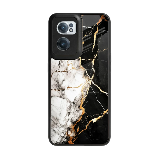 Gilded Marble back phone cover | glass case for oneplus nord ce 2
