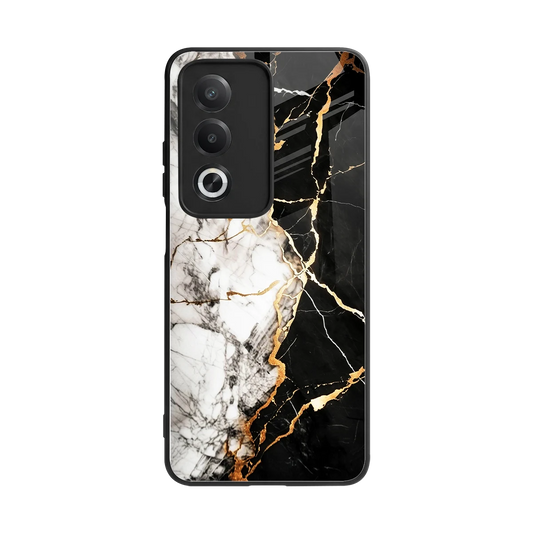 Gilded Marble back phone cover | glass case for oppo a3 pro