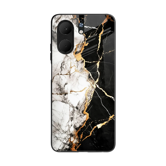 Gilded Marble back phone cover | glass case for oppo a5x 5g