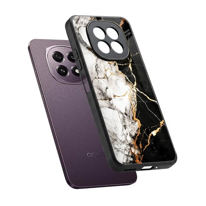 Gilded Marble sleek oppo f29 5g cover with tempered glass back and TPU edges