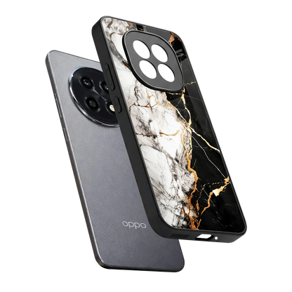 Gilded Marble sleek oppo f29 pro 5g cover with tempered glass back and TPU edges