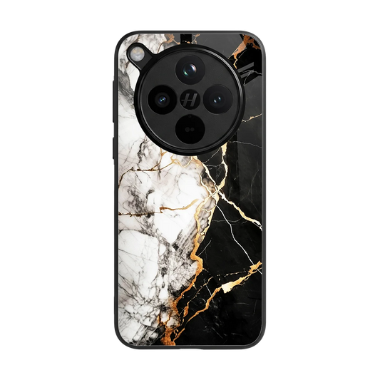 Gilded Marble back phone cover | glass case for oppo find x8