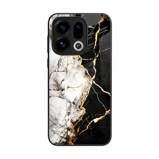 Gilded Marble back phone cover | glass case for oppo find x9