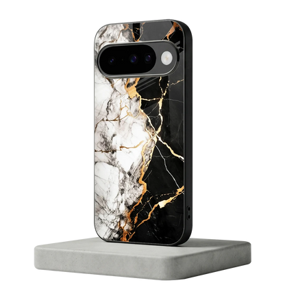 Gilded Marble google pixel 10 mobile cover | shockproof glass phone case