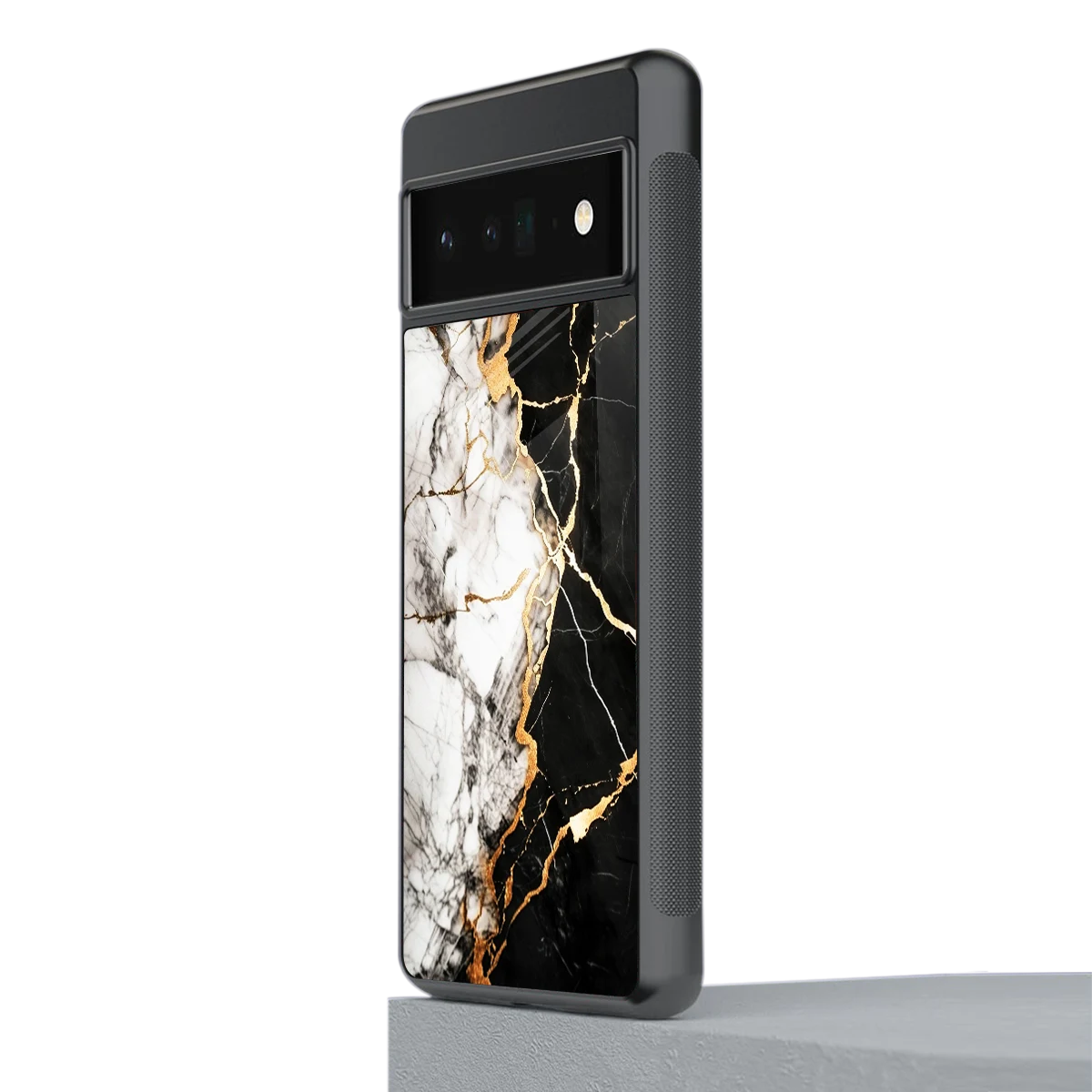 Gilded Marble stylish phone case for google pixel 6 pro | glossy glass and slim fit