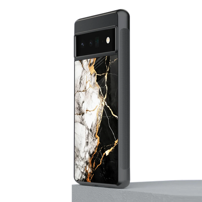 Gilded Marble stylish phone case for google pixel 6 pro | glossy glass and slim fit