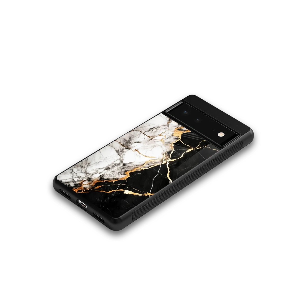 Gilded Marble google pixel 6 mobile cover | shockproof glass phone case