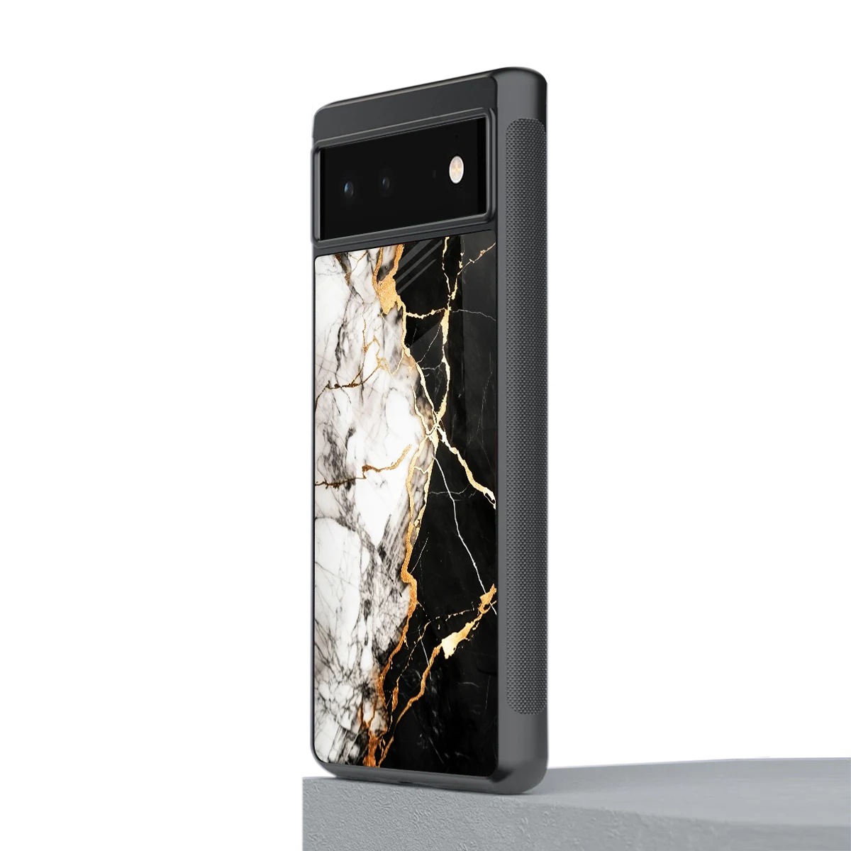 Gilded Marble stylish phone case for google pixel 6 | glossy glass and slim fit