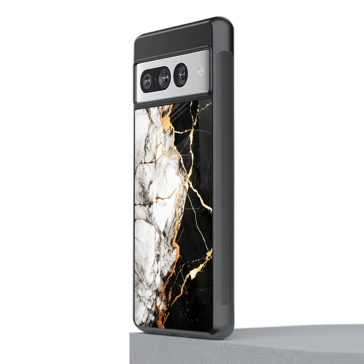 Gilded Marble stylish phone case for google pixel 7 pro | glossy glass and slim fit