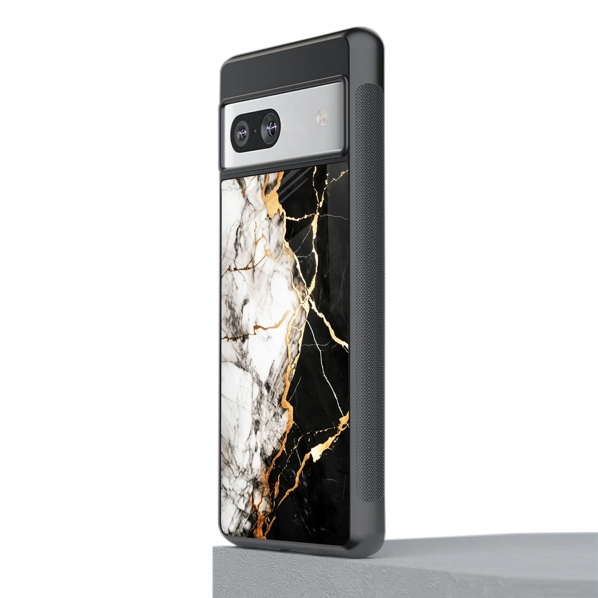 Gilded Marble stylish phone case for google pixel 7 | glossy glass and slim fit